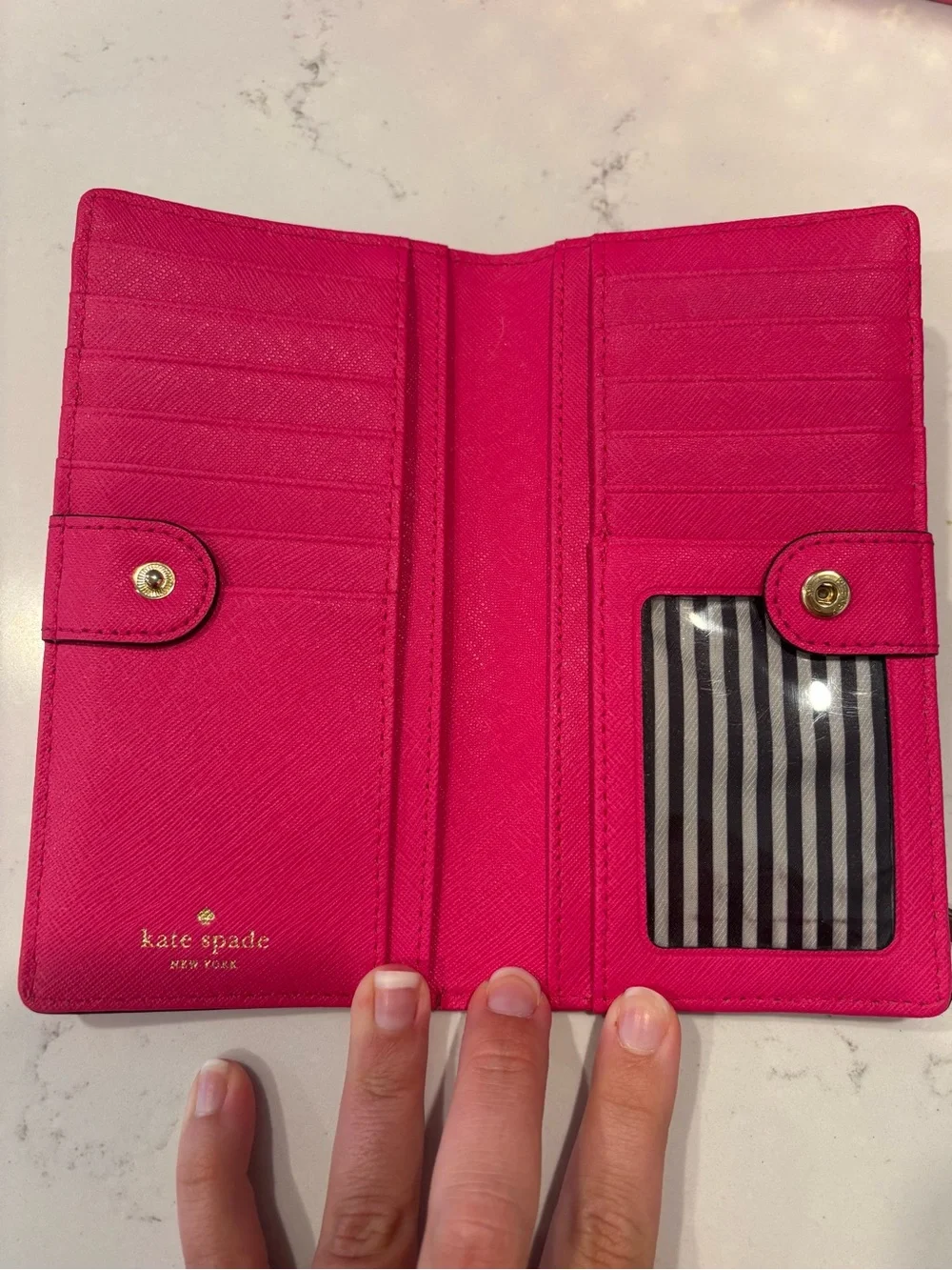 kate spade hot pink continental wallet